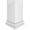 Ekena Millwork Craftsman Classic Square Non-Tapered, Fluted PVC Column, Prairie Capital & Prairie Base CC1009ENFPRPR - alternate 2